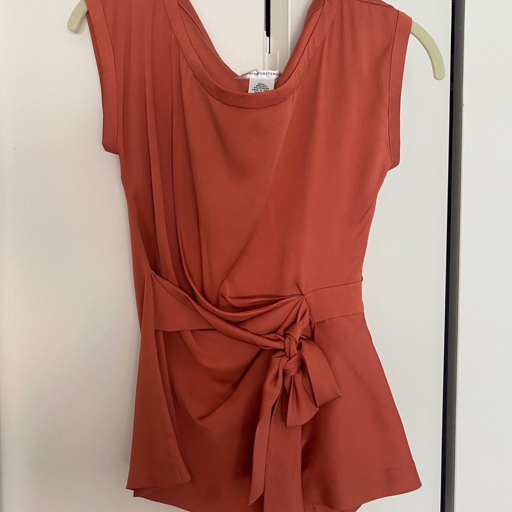 Diane Von Furstenberg Silk Tie Top - Picture 7 of 7